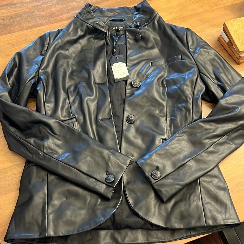 Rag and bone  faux leather jacket